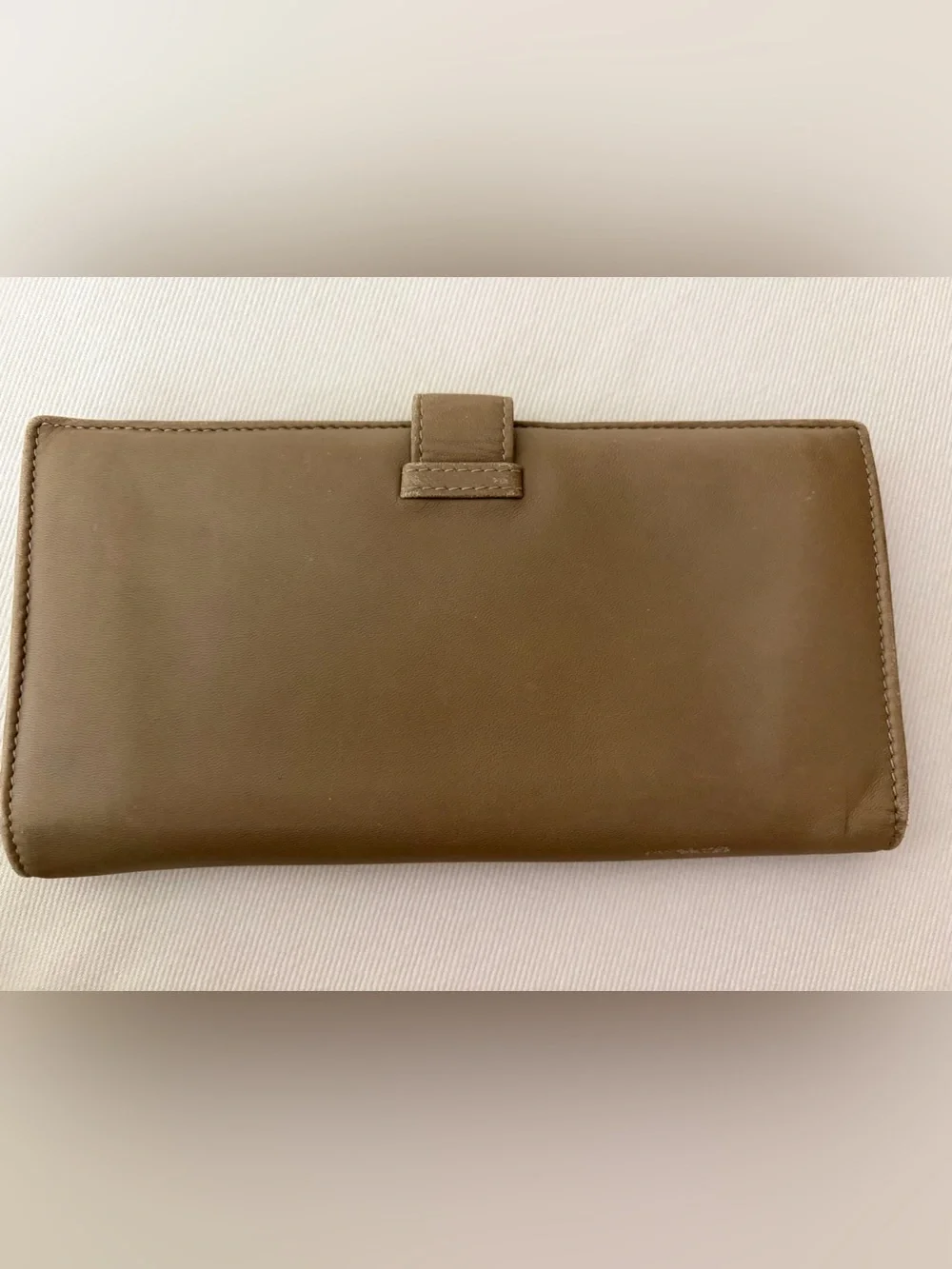 Loewe Taupe Olive Tan Nappa Leather Long Continental Wallet